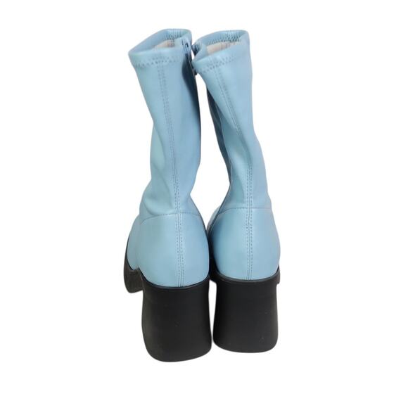 Steve Madden Klayton Light Blue Faux Leather Platform Boots 9 - Picture 6 of 10